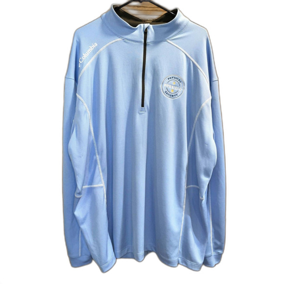 NWT Columbia Golf Quarter Zip Athletic Light Blue Men 3XL Pullover Casual - Picture 1 of 9